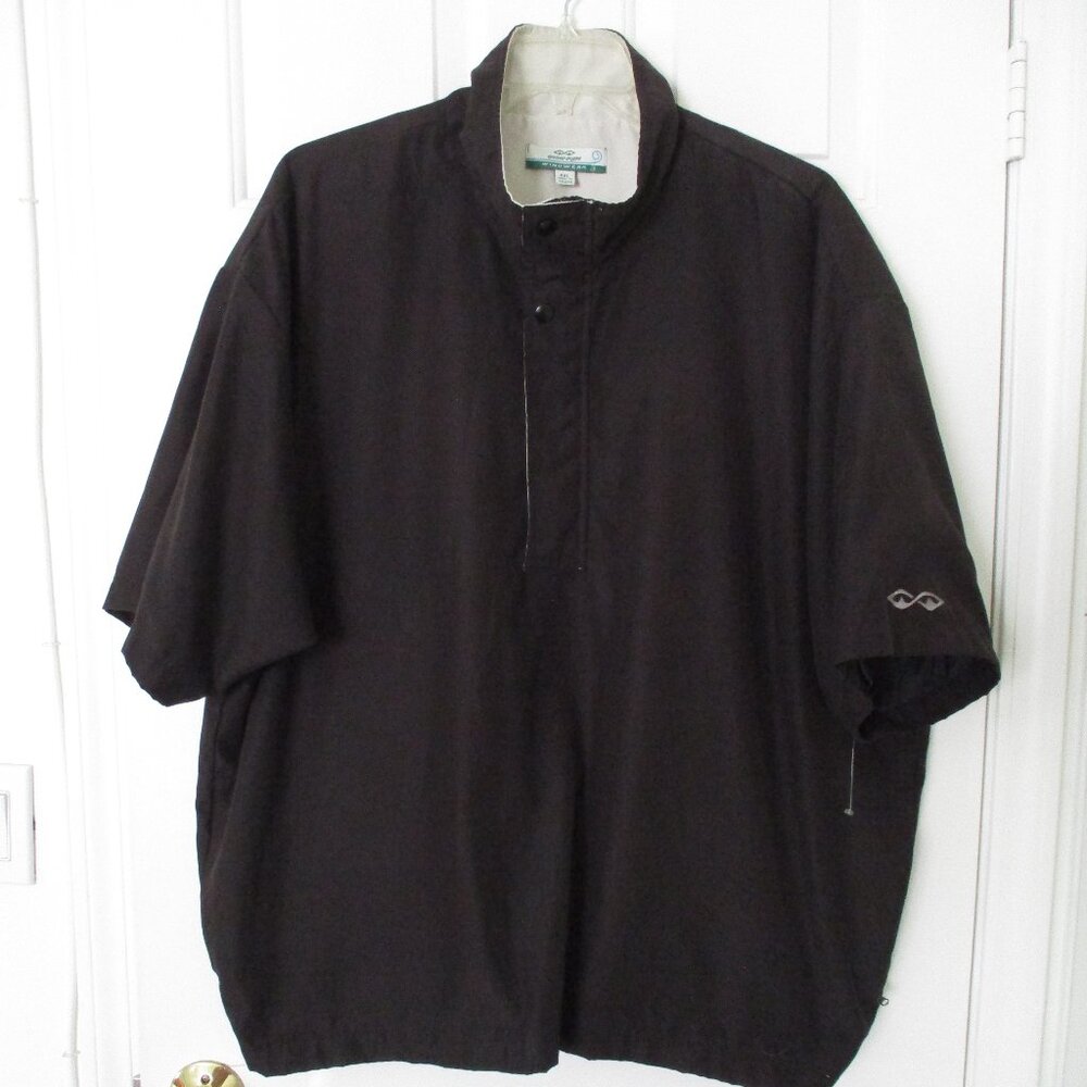 Snake Eyes Mens S/S Black 1/2 Zip Fully Lined Golf Windbreaker NWOT - Size XXL